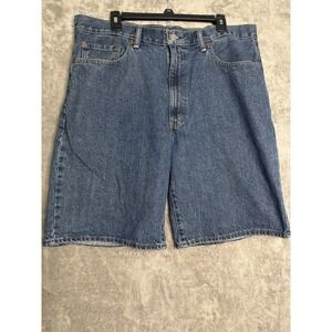 Levis 550 Relaxed Fit Denim Shorts Mens 38 Blue Dad Shorts Vintage Style